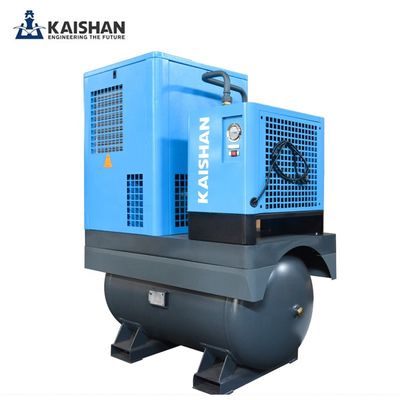 Compresor de aire de 7.5KW 1.0m3/Min Fixed Integrated Industrial Screw con el tanque de almacenamiento del secador y de aire de la refrigeración BK7.5-10