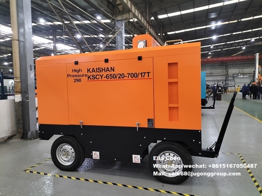 KSCY-650/20-700/17 18m3/Min 650CFM 20bar 17bar Torsión de gas portátil para compressor de aire para compressor de tornillo