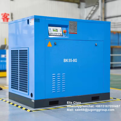 Compresor de aire eléctrico de 8 bares de 55 kW 100 hp 10m3/min Compresor de gas rotativo BK55-8G
